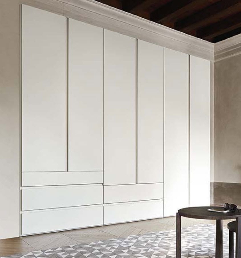 Modular Wardrobe Contemporary Glossy Lacquered Wood Matte