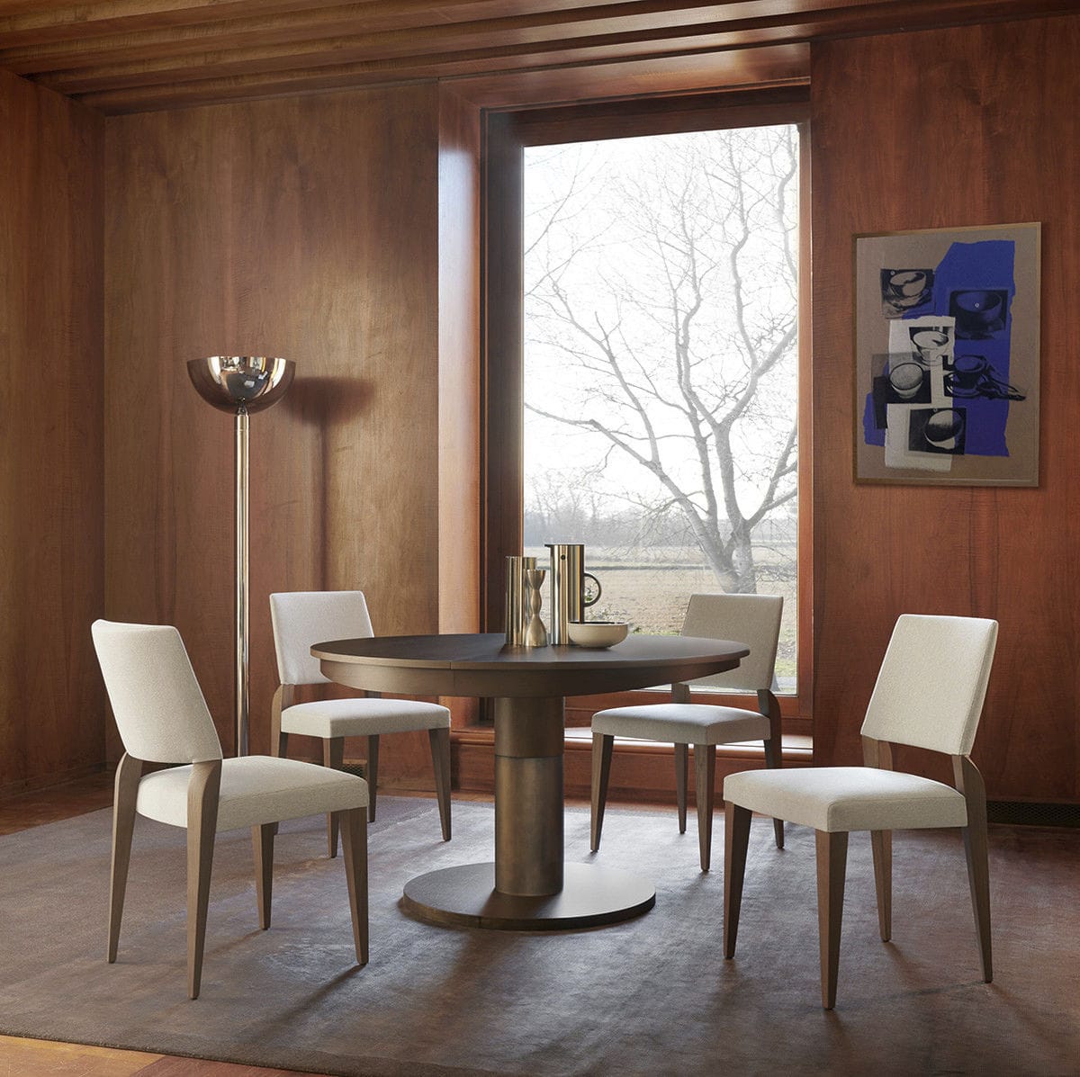 Contemporary dining table DIVA Potocco oak oak base