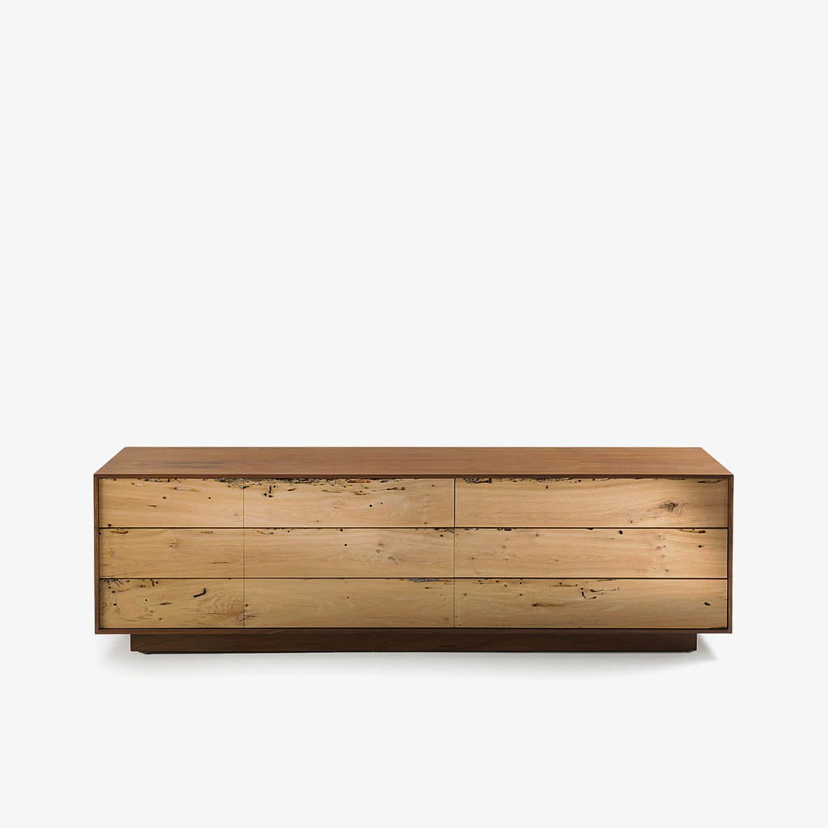 Contemporary sideboard - RIALTO LOWBOARD - Riva 1920 - oak / walnut ...