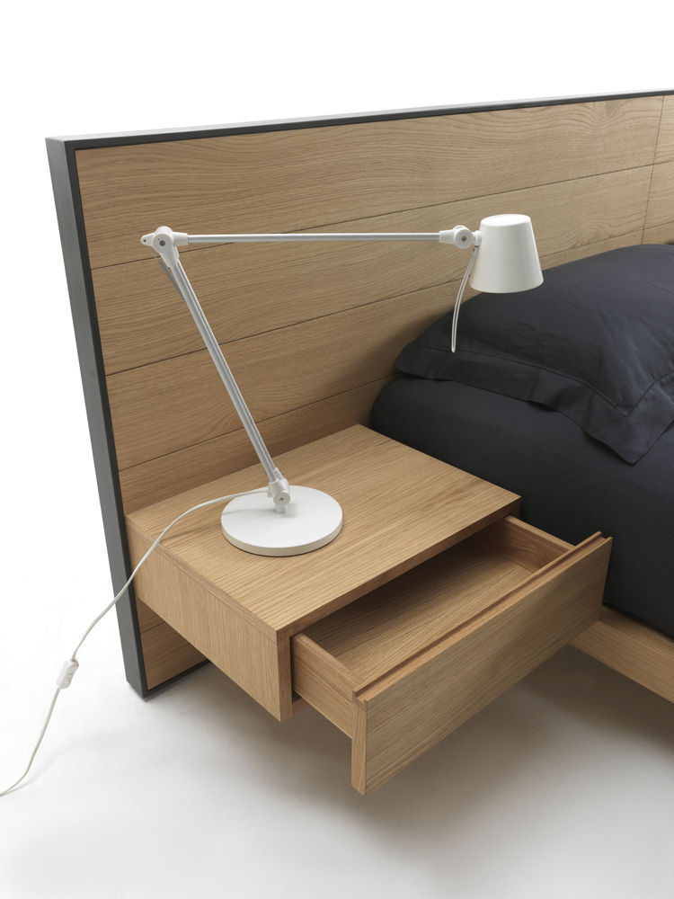 Double bed / contemporary / with headboard / with integrated bedside table RIALTO Riva