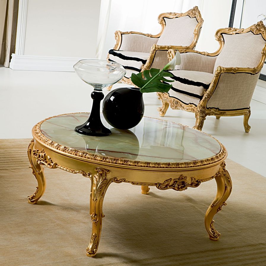 Classic coffee table - 886 - Silik - marble / round / for hotel, image size:897x897
