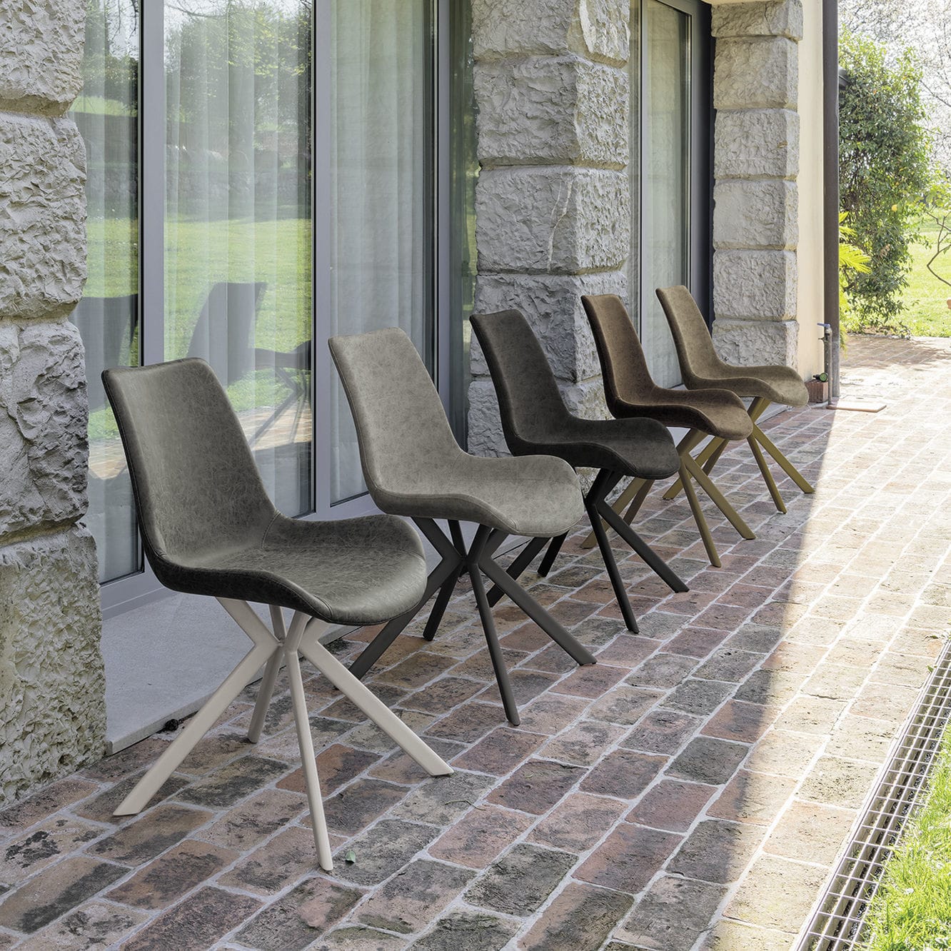 Contemporary dining chair - MALAGA NEW - Target Point - water-repellent ...