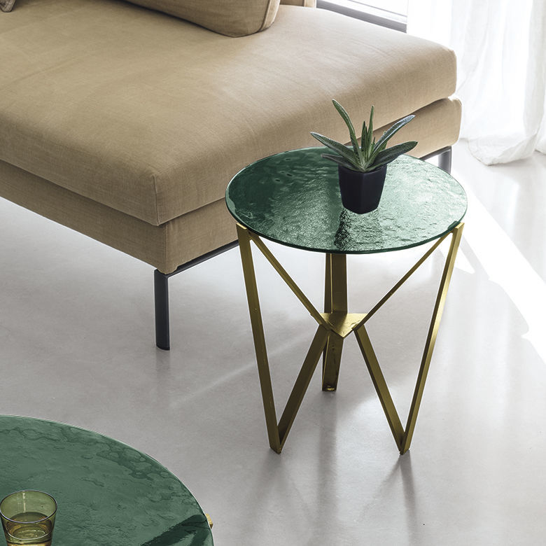 Contemporary side table SPIDER CORNER Target Point glass
