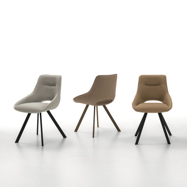 Contemporary dining chair - KUDO TWIST - Target Point - indoor / fabric ...