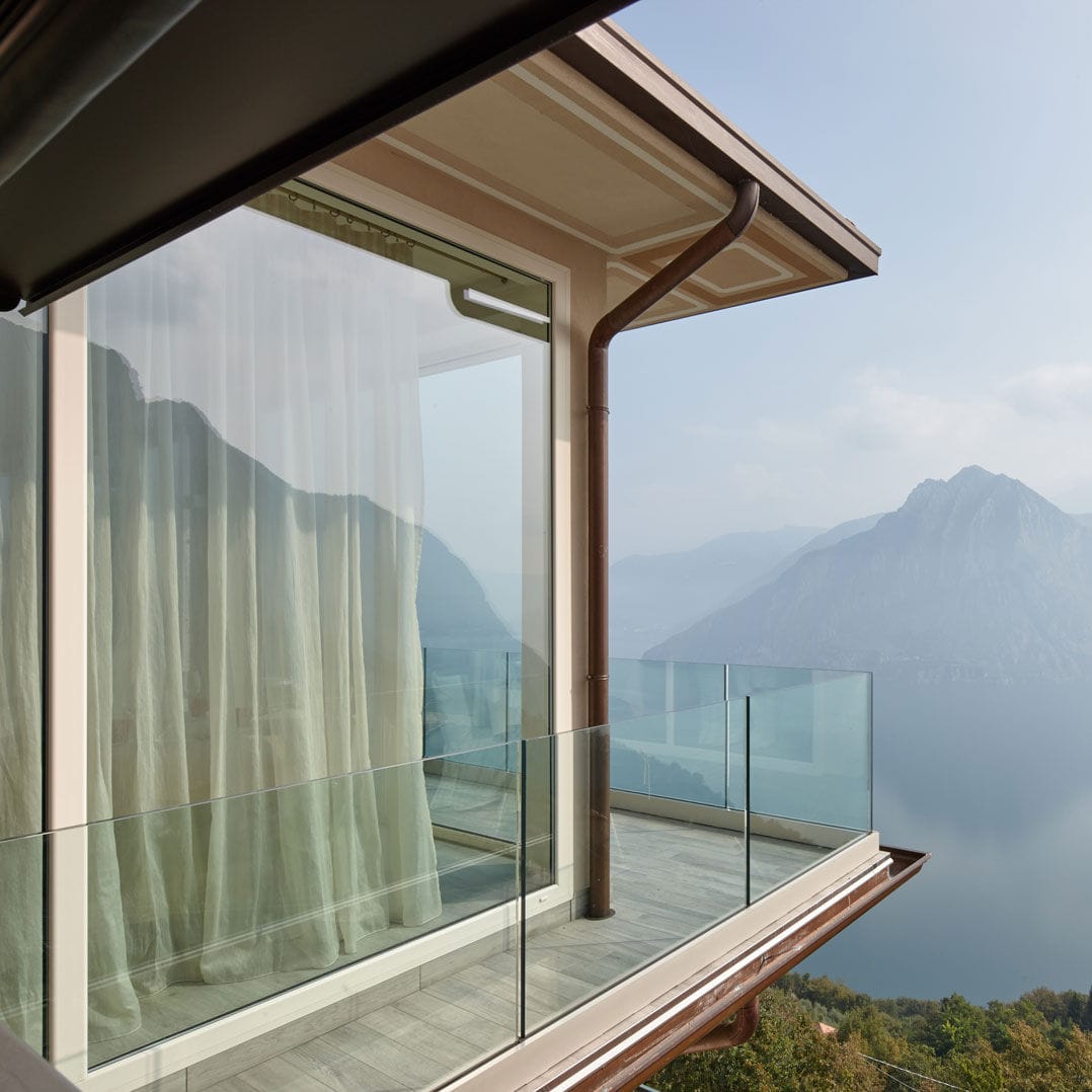 Aluminum railing - T-E-GLASS - ITALIAN FASHION STAIRS - glass panel ...