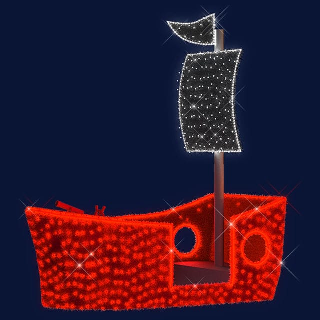 LED Christmas lights BATEAU PIRATE Leblanc illuminations 3D / for