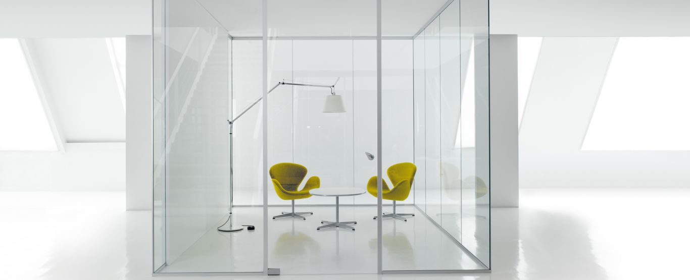 Removable partition / glazed / doubleglazed / for offices BAYA