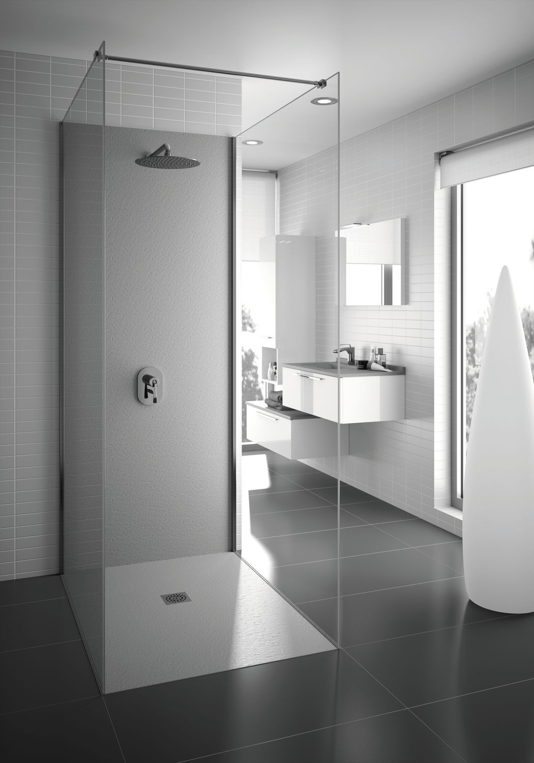 Rectangular shower base ÉLÉGANCE AMBIANCE BAIN floor level