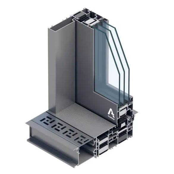 Sliding patio door - MB-82HS - Aluprof S.A - aluminum / aluminum frame ...