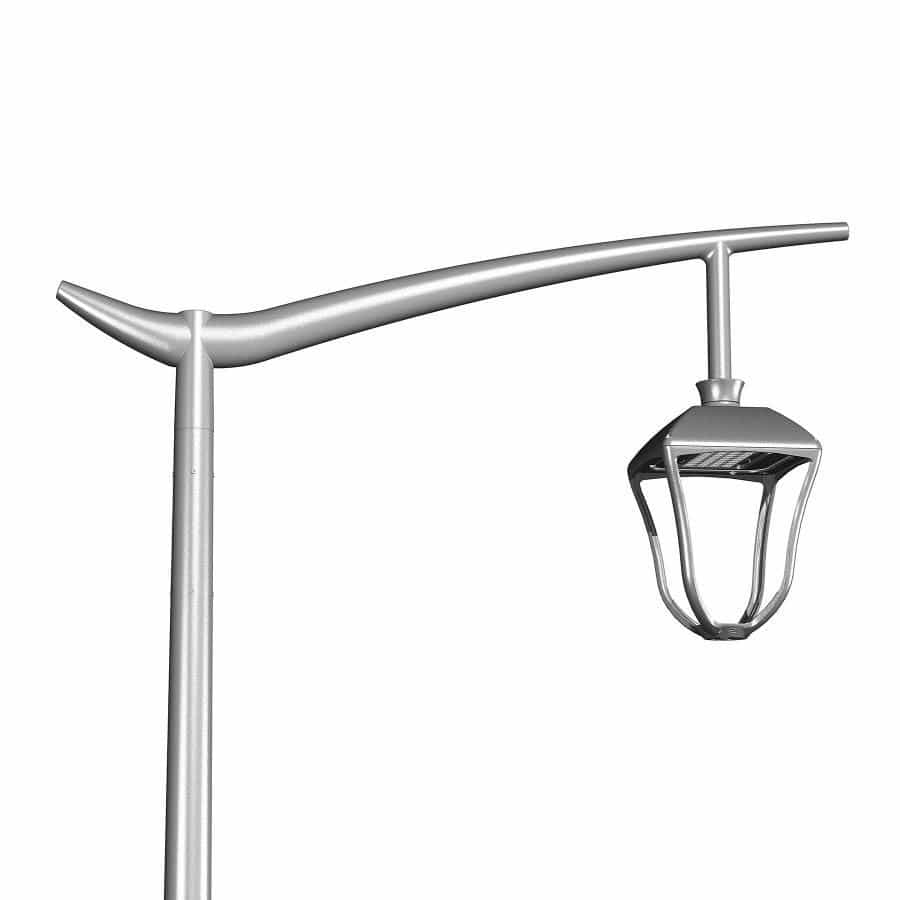 Aluminum lamp post arm BOREAL