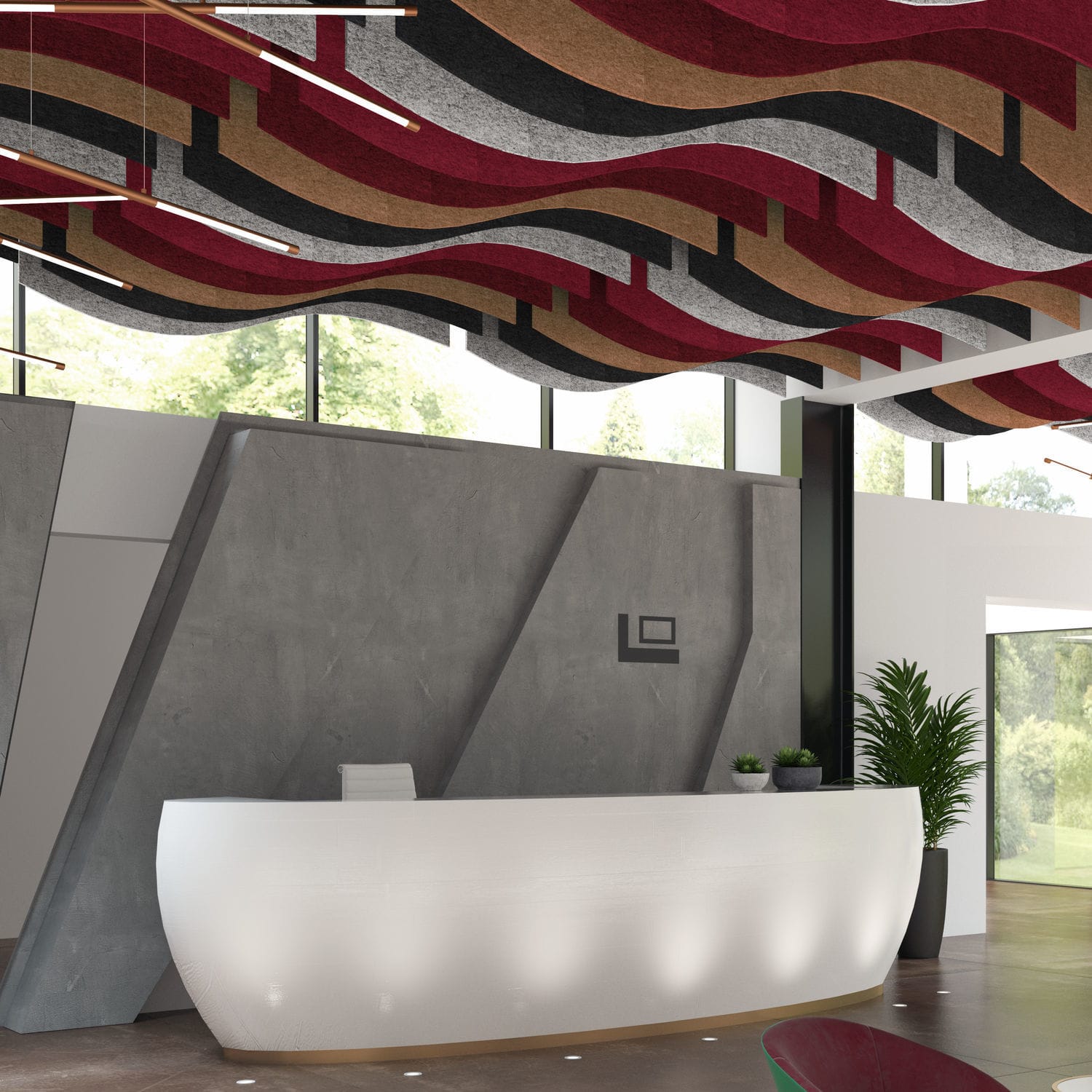 Polyester fiber acoustic baffle BAFLE Ideatec Advanced Acoustic