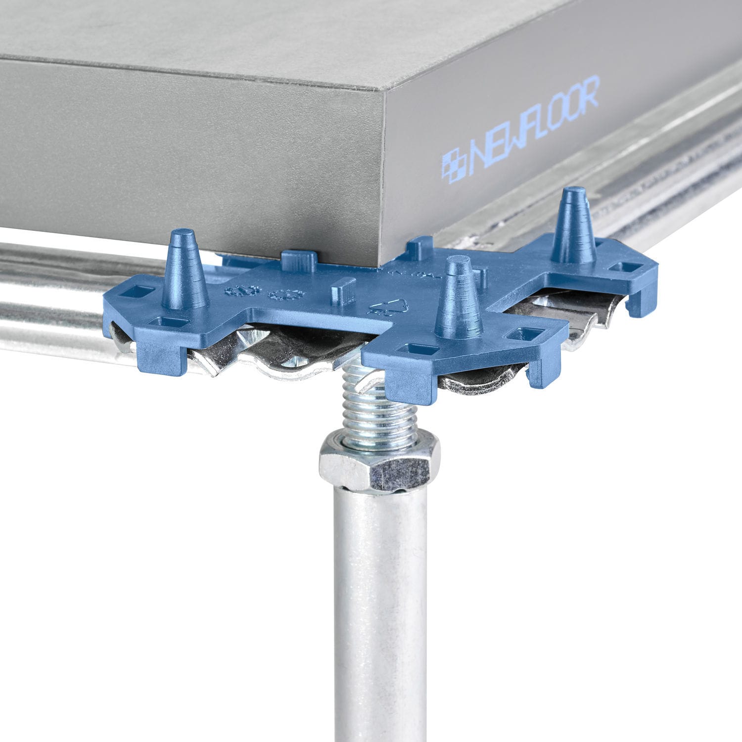 Steel raised access floor structure - S-LOCK SYSTEM - NEWFLOOR - anti ...