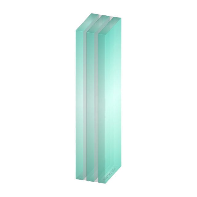 Tempered glass panel / safety / bulletproof / explosionproof