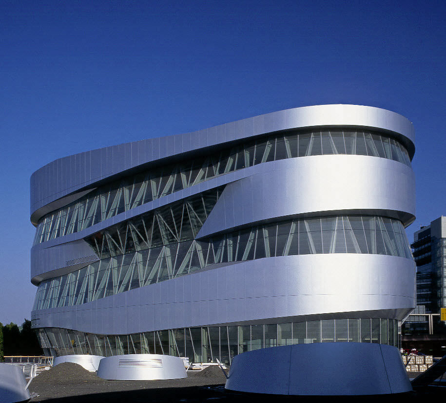 Stick system curtain wall MERCEDESBENZ MUSEUM Josef Gartner