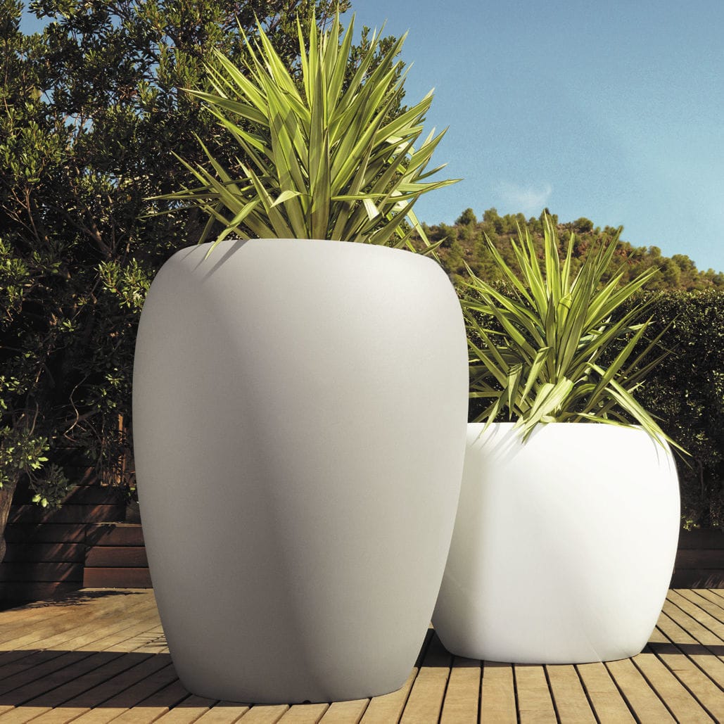 Polyethylene plant pot - BLOW - VONDOM - illuminated / home / black