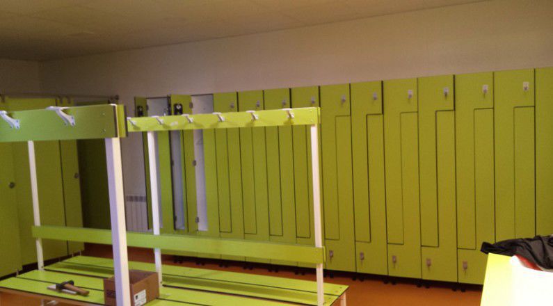 Locker Room Bench Contemporary Wooden For Public Buildings