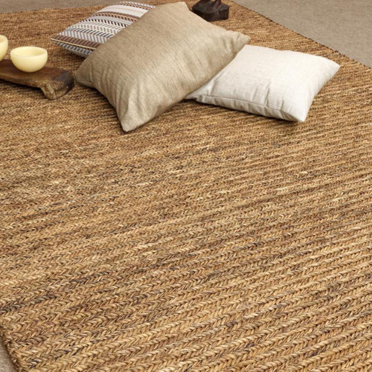 Contemporary rug ETHNICS SAMOA NATURTEX plain / abaca fiber / rectangular