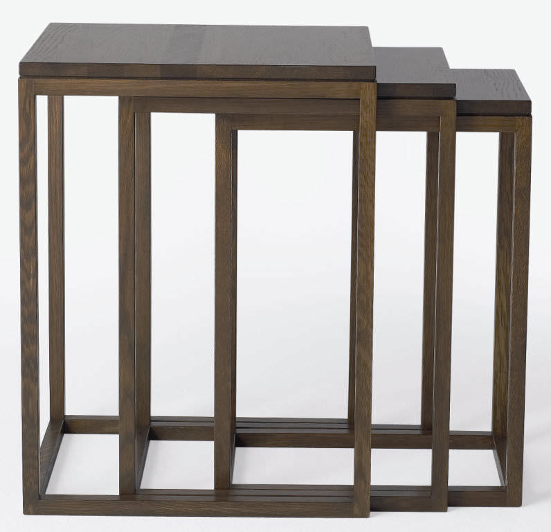 Contemporary nesting tables TRIO KARL ANDERSSON oak / walnut / beech