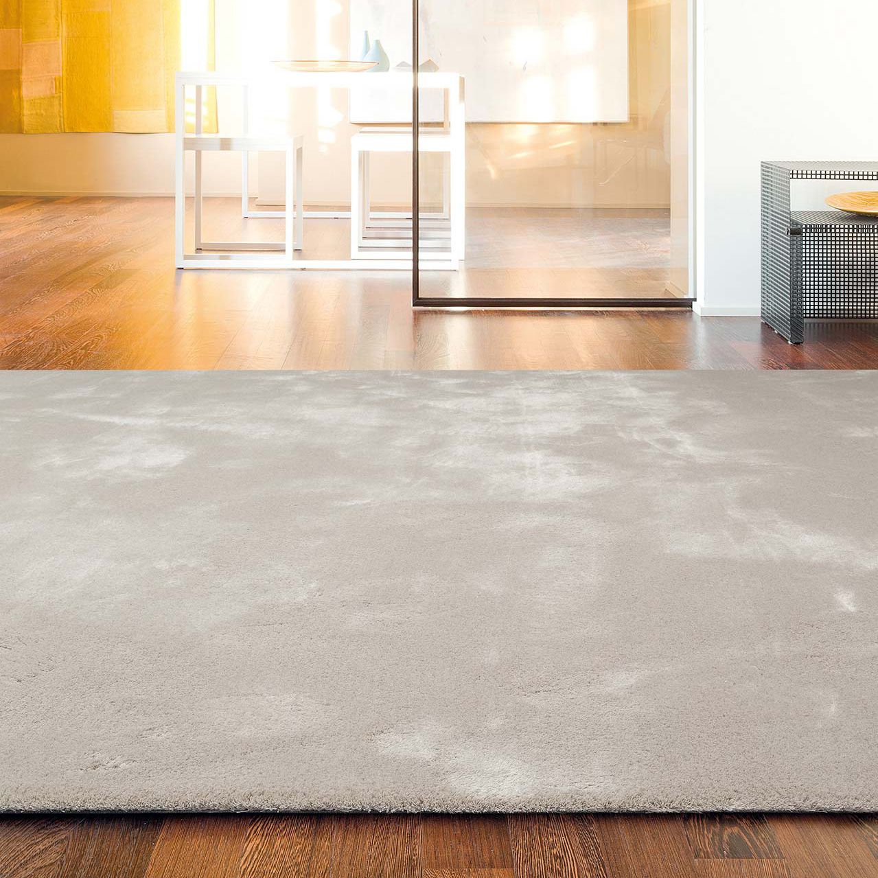 Contemporary Rug Plain Wool Silk Silkyway Limited Edition