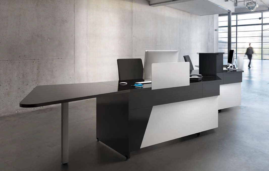 Modular reception desk - LOREM - DPC - laminate