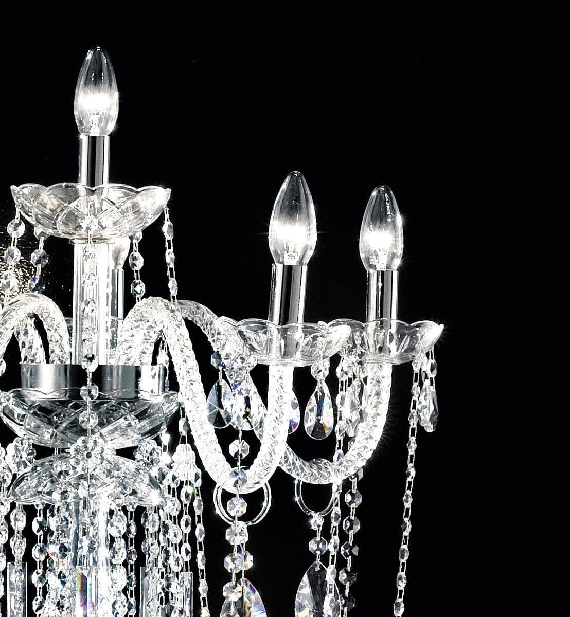 Floor Standing Lamp Classic Crystal Murano Glass Ve 888