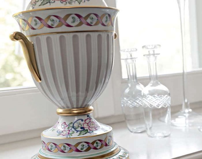 Table Lamp Classic Fabric Porcelain Limoges Le