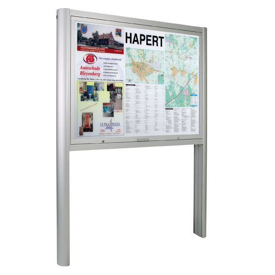 Display Panel With Long Legs Outdoor Magnetic Glass 1593