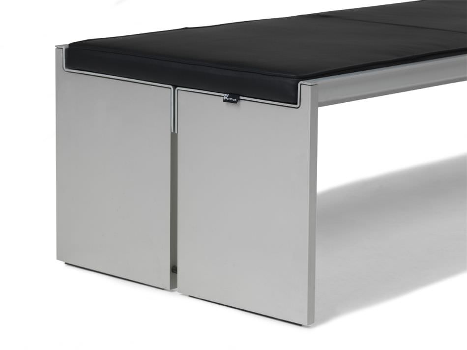 Garden Bench Contemporary Aluminum Museum Bq 01 By Wim