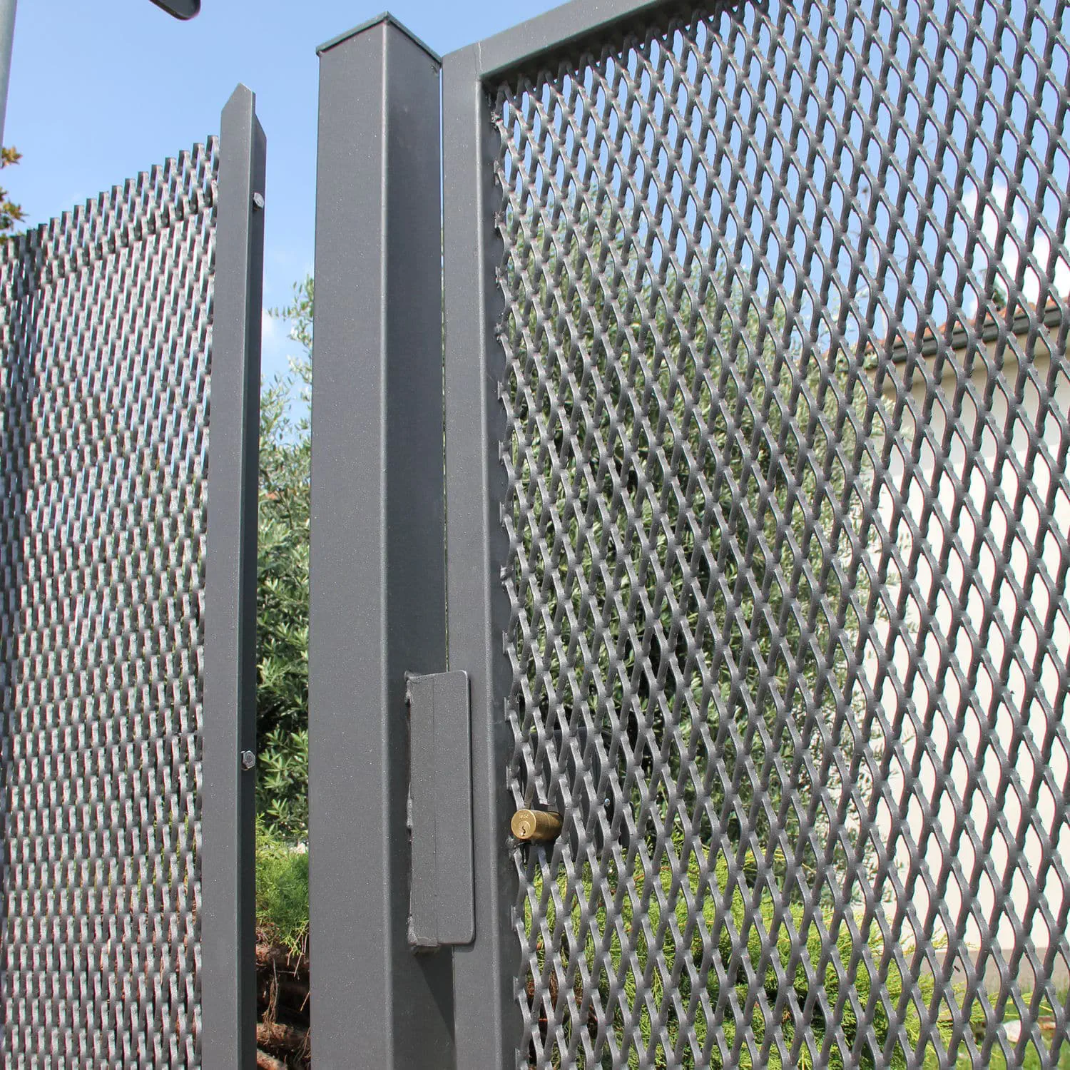 Expanded metal on sale fence panels