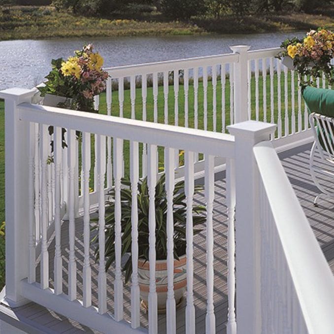Aluminum railing OXFORD VINYL Certain Teed stainless steel / PVC