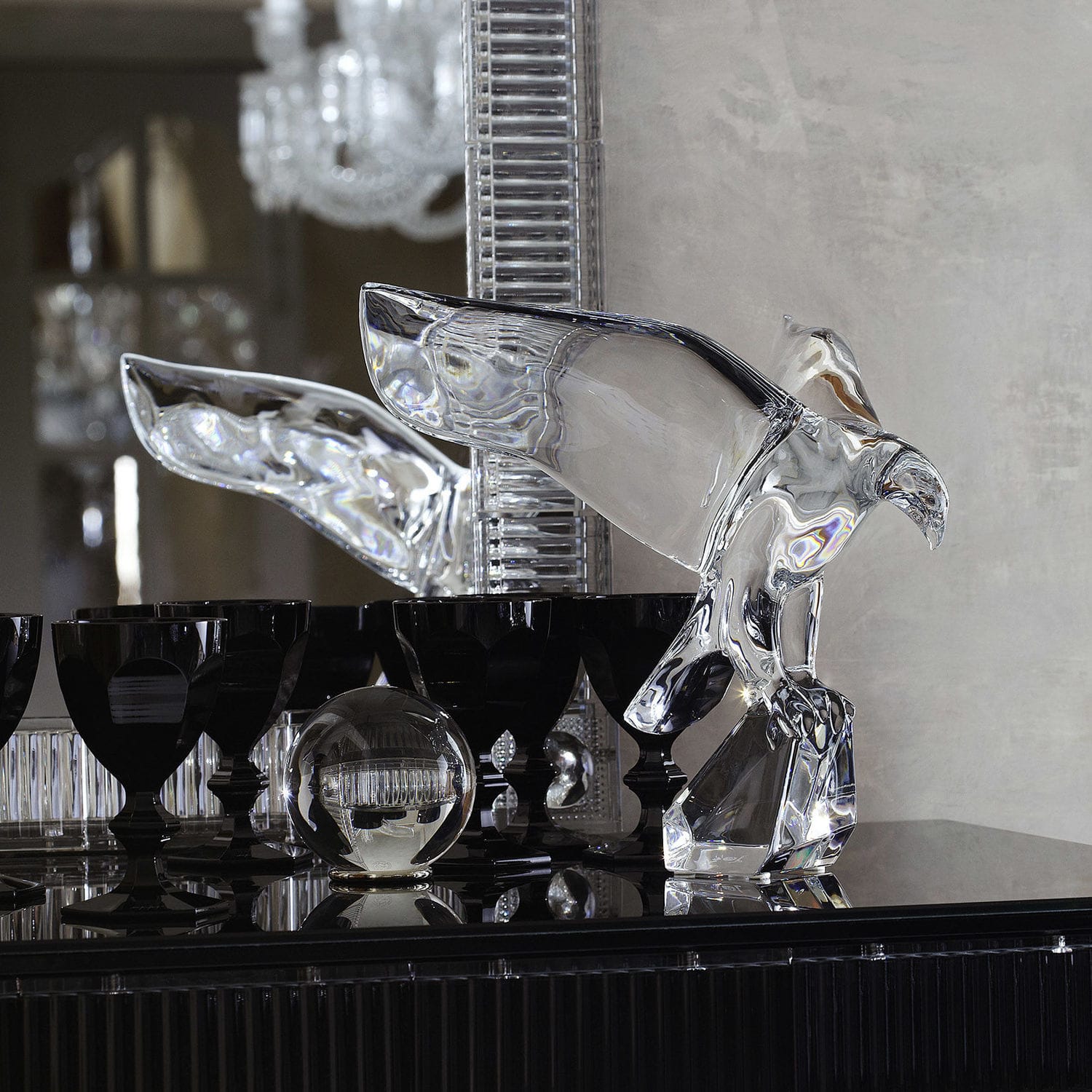 Crystal sculpture - IMPERATOR EAGLE - Baccarat