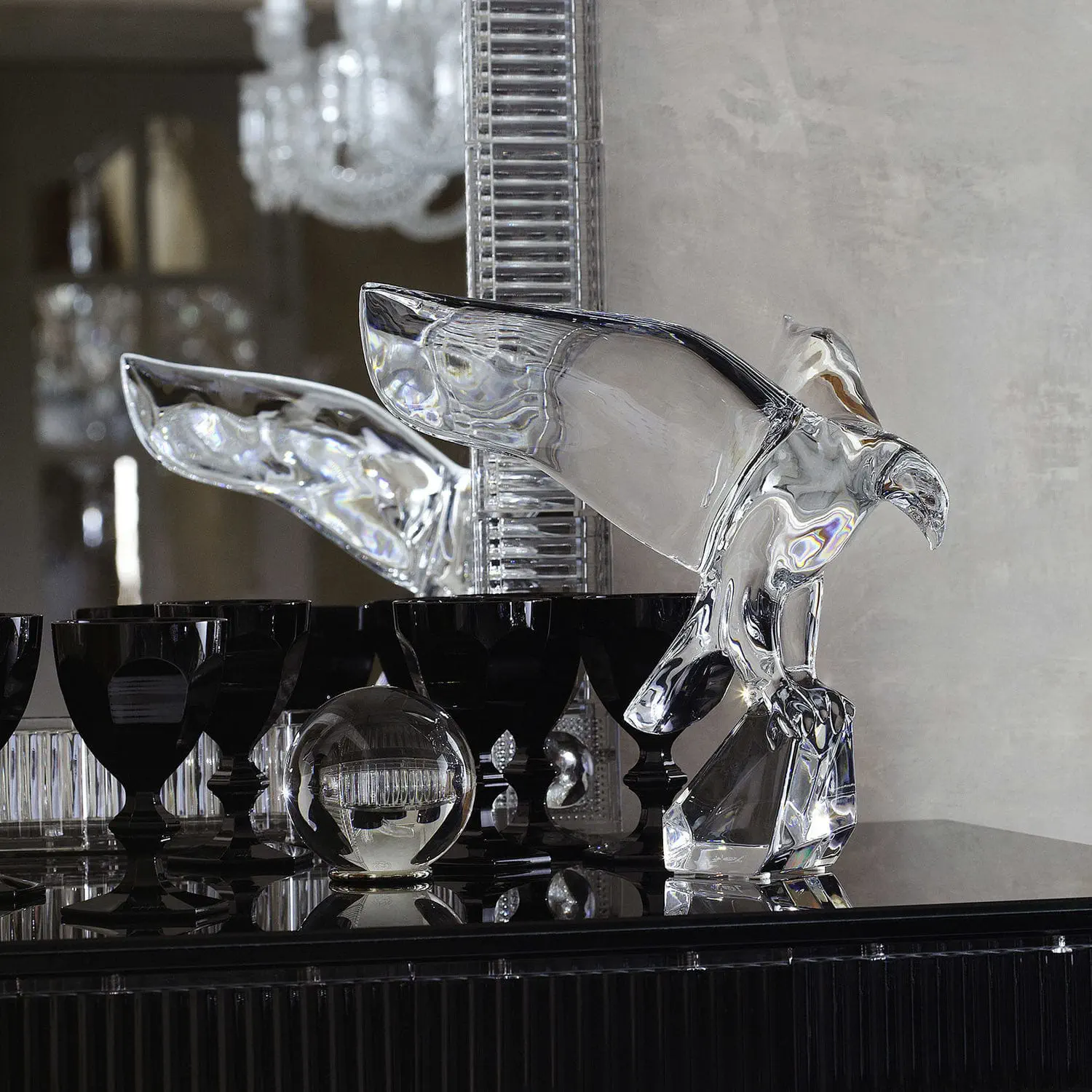 Crystal sculpture - IMPERATOR EAGLE - Baccarat