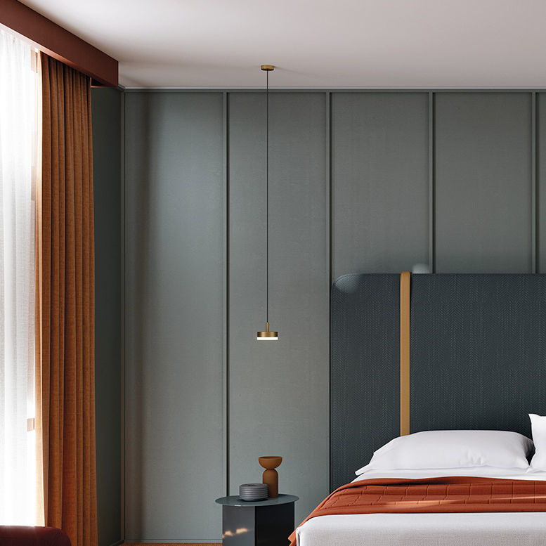 Pendant lamp - 169.21 - GIBAS - brass / satin / contemporary