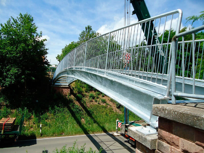 steel pedestrian bridge