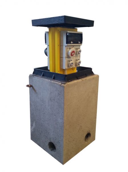 Electrical Distribution Bollard Concrete Stainless Steel