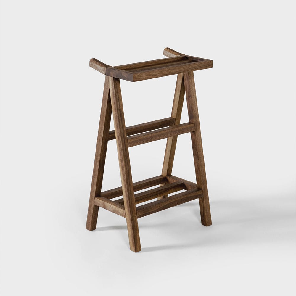 Floor Mounted Valet Stand Contemporary Wooden Servant Lugi