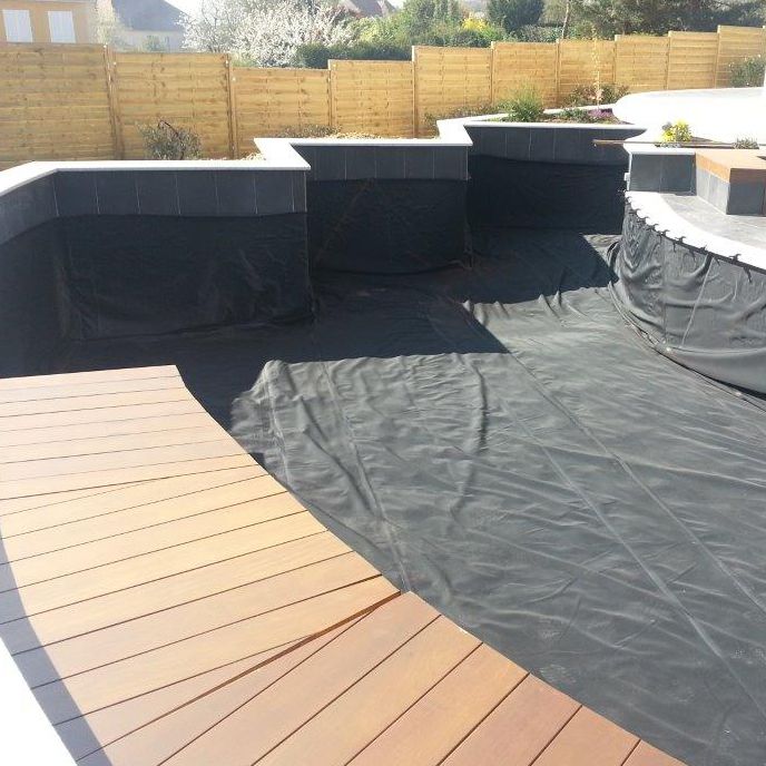 Elastomeric geomembrane 3D Flexirub EPDM / for basin / waterproof