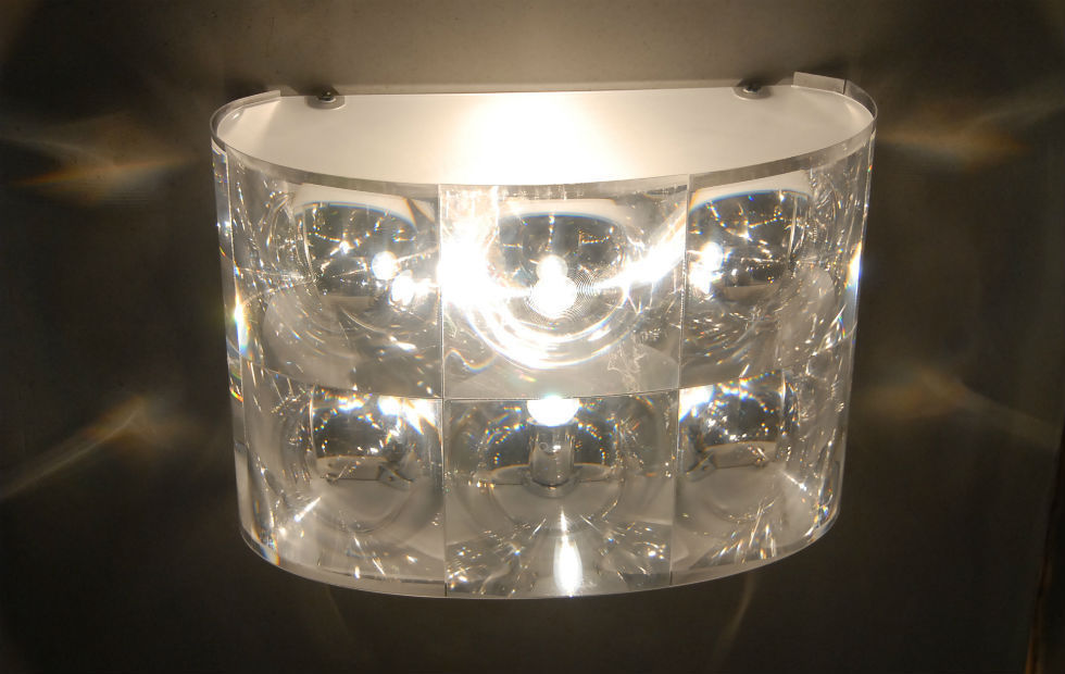 Contemporary Wall Light Polycarbonate Led Curved