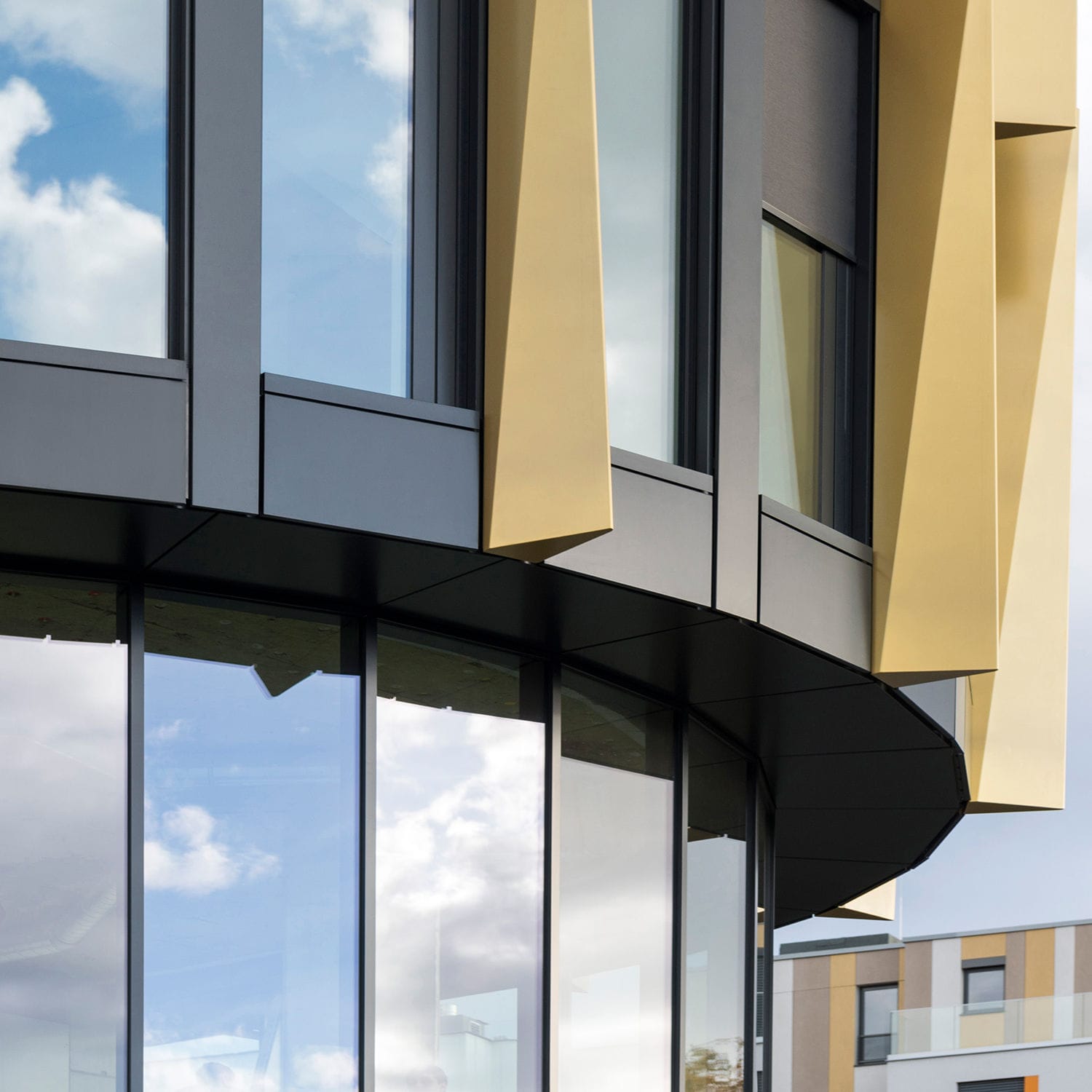 Panel Curtain Wall Aluminum And Glass Acoustic Durable