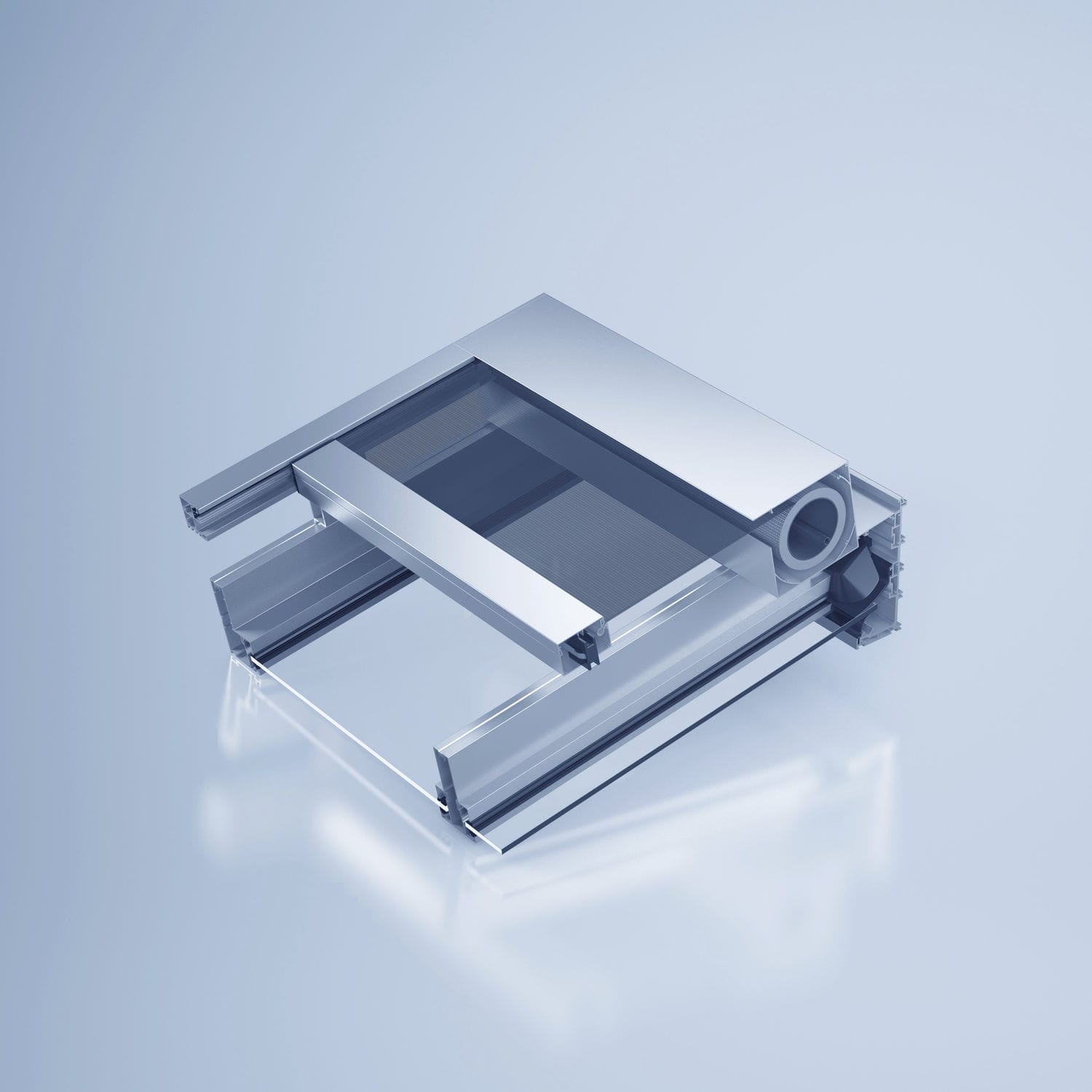 Roller blinds HS heroal integrated / for roof windows / for window