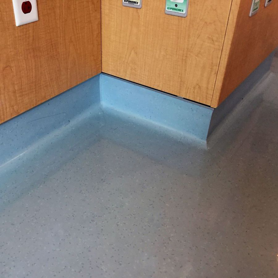 Rubber baseboard GALAXY FLASH COVE ECOsurfaces Recycled Rubber Flooring