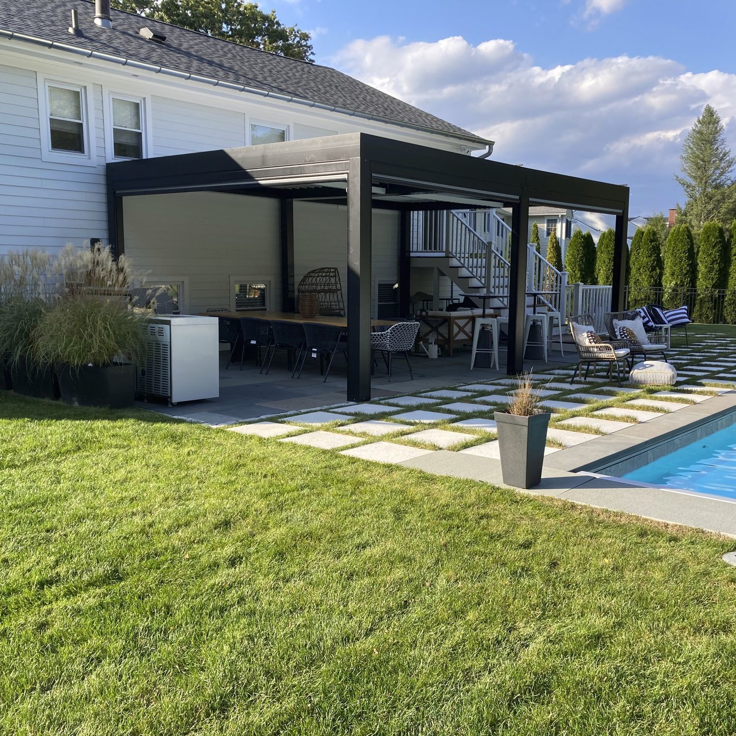 Selfsupporting pergola CospiBio COSPICON SA aluminium / sun