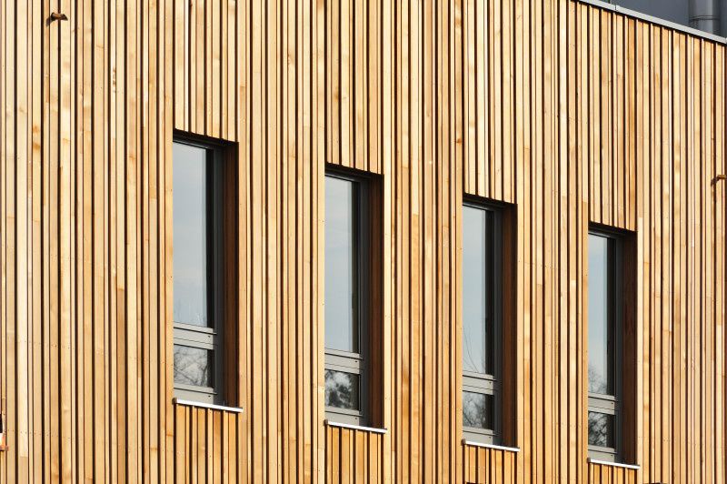 Wood Strip Facade Design