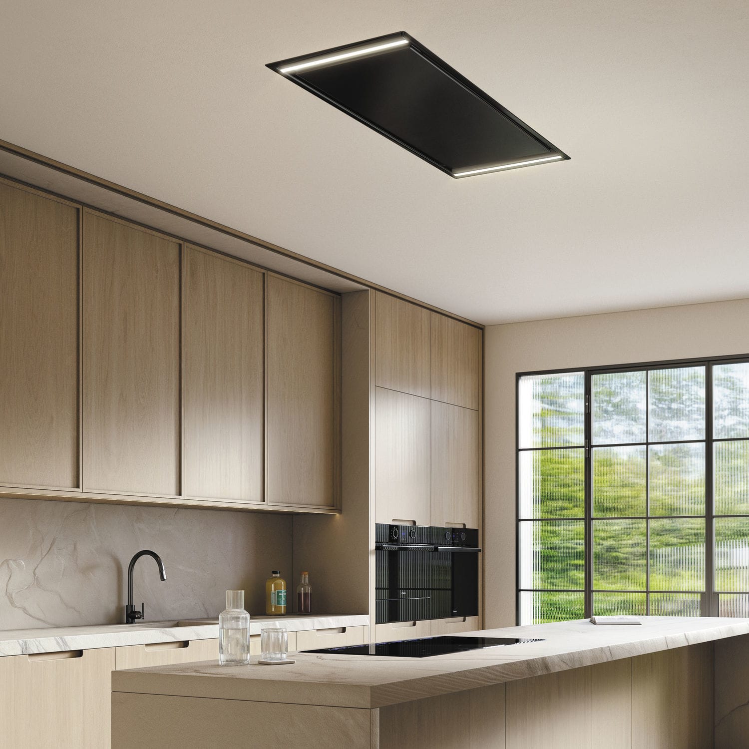 Ceiling-mounted range hood - E-297 by Pando - Pando Integral Cooking