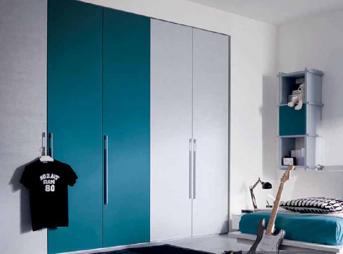 Contemporary Wardrobe Wooden With Swing Doors Boy S