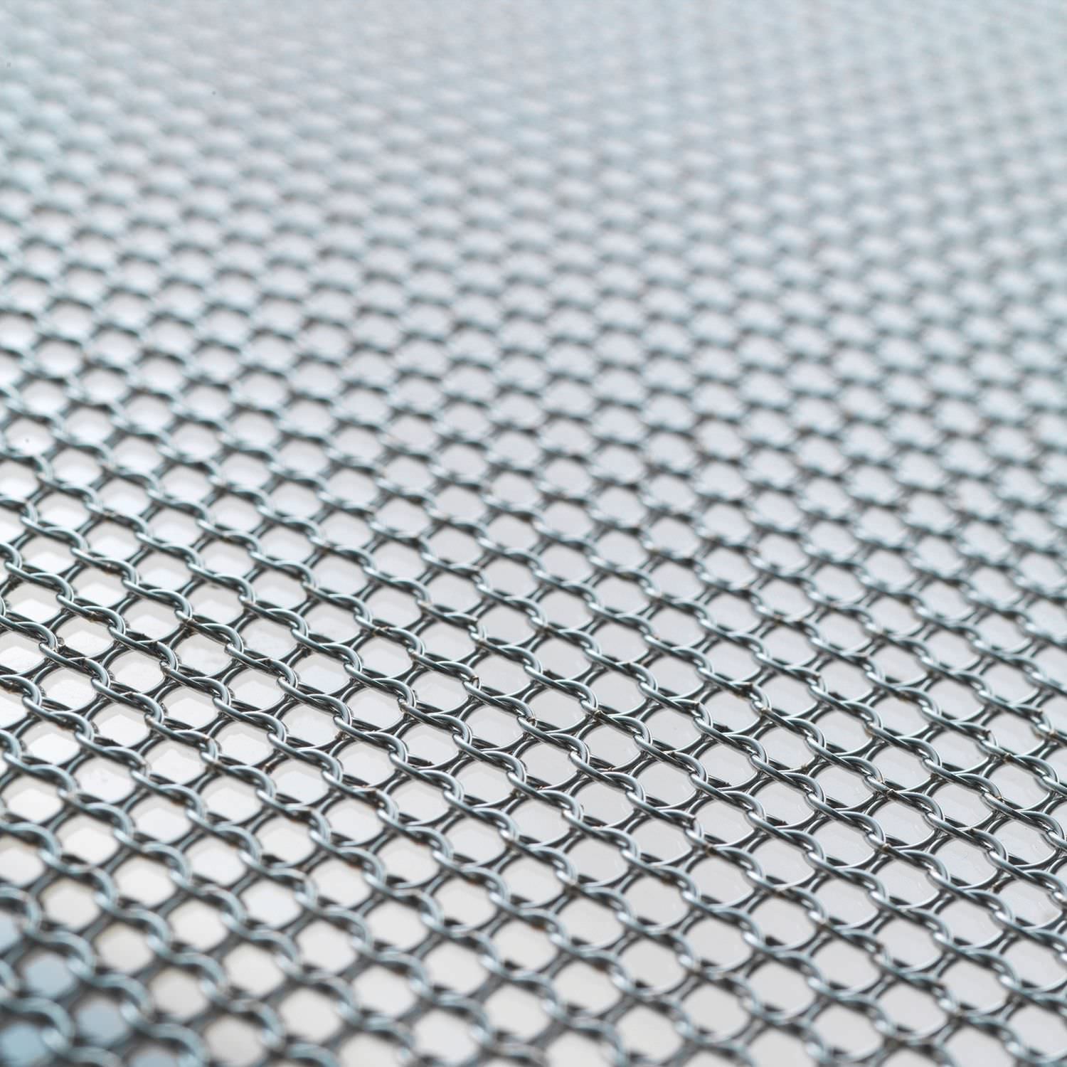 Geometric Curtain Pleated Stainless Steel Chainmail Le
