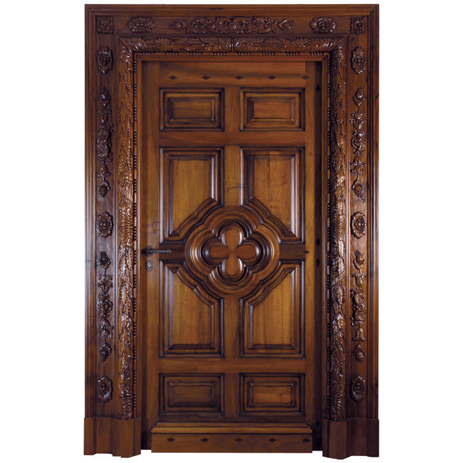 Entry Door Swing Solid Wood Oak Happiness Atelier