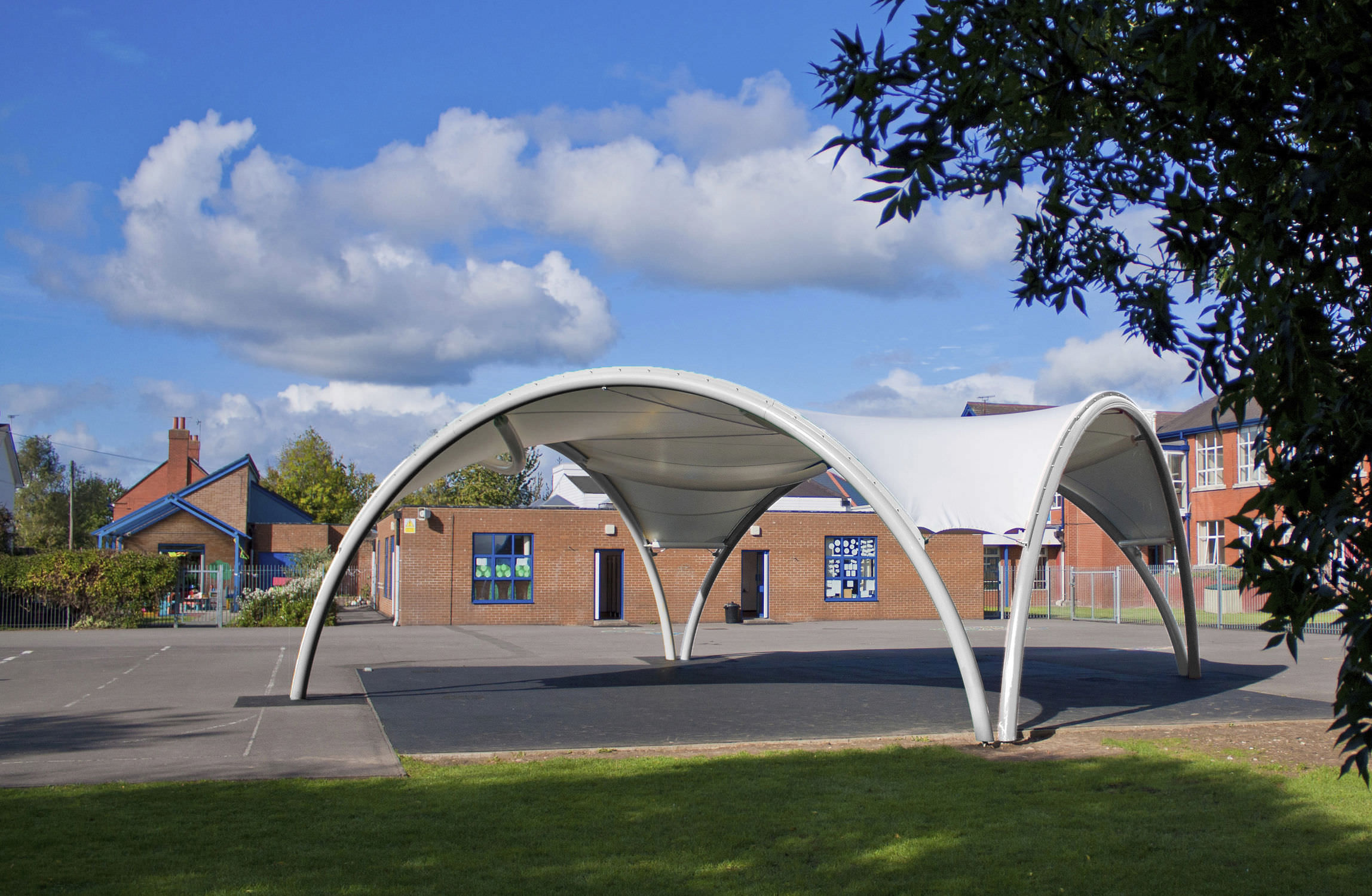 Tensile Canopy Metal Frame For Entrance Canopies With Pvc