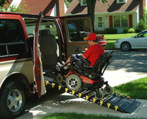 Handicapped access ramp - ROLL UP - Handi-Ramp - portable