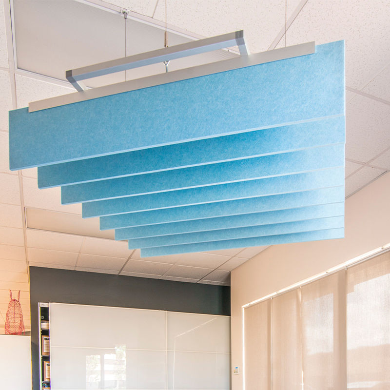PET acoustic baffle ECHOSKY Kirei USA ceiling / rectangular